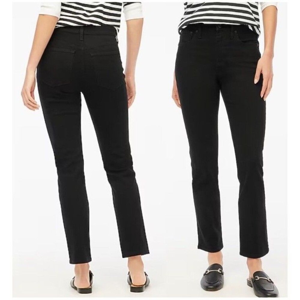 J. Crew Factory Petite essential straight jean in all-day stretch Black NWT 26P